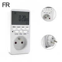 Temporizador electrónico de 24h, temporizador de Cocina Digital programable de 220V, UE, Reino Unido, EE. UU., enchufe de temporizador de campana escolar