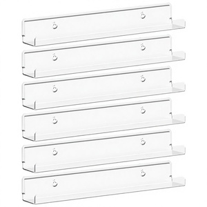 Estantes Flotantes Estrechos Lifewit, Paquete de 6, Organizador de Pared Acrílico para Discos de Vinilo, Esmalte de Uñas, Maquillaje, Fácil de Limpiar - Product Image 3