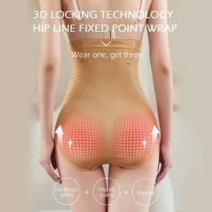 1164 महिलाओं की उच्च कमर सपाट पेट स्लिमिंग पैंटी निर्बाध रूप से सांस लेने योग्य अंडरवियर शरीर शेपर पैंटी - Product Image 2