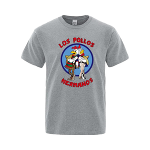 T-shirt d'été vintage 100 % coton de luxe imprimé Chicken Brothers, en coton épais, décontracté, mode masculine, vêtements masculins de haute qualité - Product Image 4