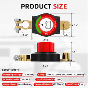 電源スイッチ12-48Vバッテリー絶縁電池トップポストバッテリー切断スイッチ - Product Image 3