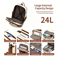Sac à dos décontracté imperméable et tendance, multi-poches, grande capacité, antichoc, pour ordinateur portable, idéal pour les affaires et le quotidien
