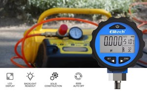 PG-30 Pro Red <strong>Blue</strong> Digital Pressure <strong>Gauge</strong> High/Low Pressure for HVAC 87+ Refrigerants Backlight Plastic 0.001MPa - Product Image 6