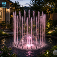 Fontaine musicale dansante personnalisée 2m/3m pour extérieur, PLC/DMX 512, en acier inoxydable durable, design moderne, ornement de jardin, garantie 3 ans