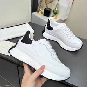 Lace-up round toe low-top <b>casual</b> <b>shoes</b>, new style couple <b>shoes</b>, walking and running <b>shoes</b>, genuine leather <b>shoes</b> - Product Image 1