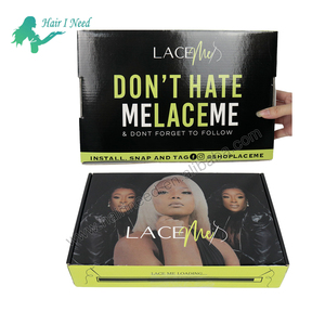 Penjualan Terbaik Logo kustom rambut ekstensi wig kosmetik kertas lipat kotak kosmetik kertas surat kemasan kotak untuk wig - Product Image 3