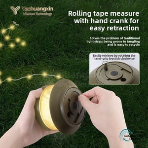 Outdoor camping warm <b>light</b> atmosphere lamp, sky canopy wind <b>rope</b> lamp, festival decoration tape measure lamp, yellow string lamp - Product Image 6