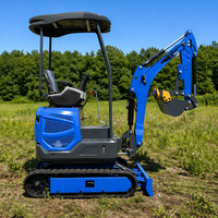 Mini-excavatrice sur chenilles de haute qualité 1t 1.2t 1.5t Petite pelle avec accessoires Livraison rapide