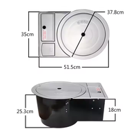 Barbecue de table commercial de style coréen, OEM, au butane et au charbon de bois, sans fumée, double usage, en acier inoxydable, avec système de sécurité tactile pour la flamme