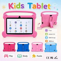 Tableta Infantil de 7 Pulgadas, Android 12, Quad Core, 2GB, 32GB, Dispositivo Educativo con WiFi, Tableta de Aprendizaje para Niños, Juegos de Rompecabezas, KidsTab