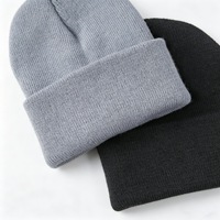 Gorro de Punto para Niños, Liso, con Puño, Suave, Cálido, para Invierno, Gorro de Calavera, Multicolores, Básico, Cortavientos, Térmico, para Niños y Niñas