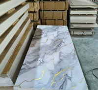 Plaque en PVC 3D effet marbre UV - Design moderne, imperméable, ignifuge, résistant à l'humidité et antistatique pour panneaux muraux intérieurs