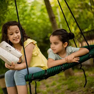 Fabricant d'usine mobilier d'extérieur terrains de jeux extérieurs utilisation scolaire nid de corde ronde balançoire pour enfants