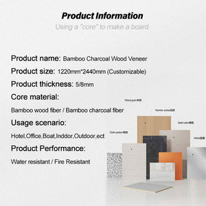 Panneau mural en bois de bambou et charbon de bois de 8 mm pour la décoration intérieure et le plafond <span class=keywords><strong>suspendu</strong></span> - Écologique et imperméable - Product Image 2