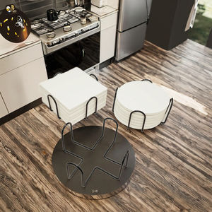 Sous-verre absorbant en céramique écologique de petite taille, design personnalisé par sublimation - Product Image 3