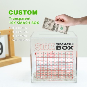 <span class=keywords><strong>กล่อง</strong></span>อะคริลิค 10K แบบพกพา ลายโมเดิร์น <span class=keywords><strong>ส</strong></span>ำหรับเด็ก พร้อมลายพิมพ์ดิจิทัล ใช้เก็บเหรียญและออมสิน - Product Image 1