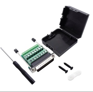 Bán hàng nóng screwlock thiết bị đầu cuối <span class=keywords><strong>DB25</strong></span> nối 24way vỏ màu đen dsub25 nối Nam Nữ với solderless VGA tín hiệu kết nối - Product Image 4