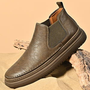 Nouveauté 2026 – Vente en gros – Chaussures décontractées pour hommes en cuir PU – Bottines confortables et respirantes en cuir pleine fleur - Product Image 6