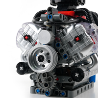 Modèle de simulation de moteur V8 LSX454 10171, jouet électronique de construction sur le thème des robots, en plastique ABS, à entraînement électrique