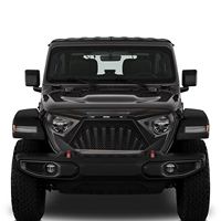 Gobison Nouveau Design pour Accessoires 4x4 Tout-Terrain Grille Avant de Voiture pour JEEP Wrangler JL