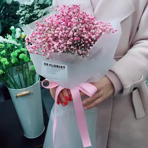 한국 반투명 플라스틱 비누 꽃 포장 장미 꽃다발 선물 포장지