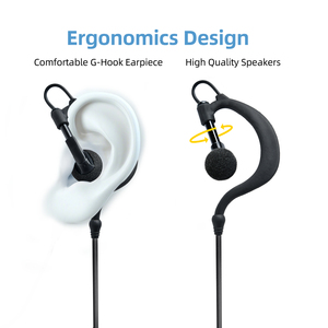 <strong>Two</strong> Pin Walkie Talkie <strong>Two</strong> <strong>Way</strong> <strong>Radio</strong> Compatible <strong>Headset</strong> <strong>with</strong> <strong>Mic</strong> Split-Wire Earpiece Wired Communication Earphone - Product Image 2