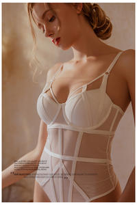 Le Nouveau Ensemble Lingerie <span class=keywords><strong>Sexy</strong></span> en Dentelle : Soutien-gorge et Collants Micro-tonifiant, Combinaison Sculptante Française Ajustée - Product Image 3