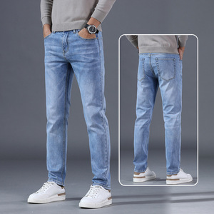 <span class=keywords><strong>Jeans</strong></span> Balloon da <span class=keywords><strong>Uomo</strong></span> con Logo Personalizzato, Lavaggio Scuro, Cuciture Curve, Gamba Larga Oversize, con Cuciture a Contrasto, Stile Streetwear - Product Image 2