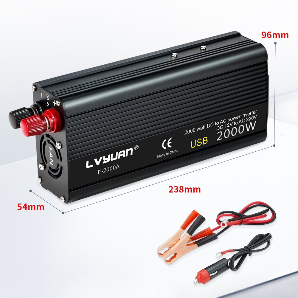 Lvyuan 2000W Solar 12 Volts DC 110 Volts AC Rated 1000W Modified 