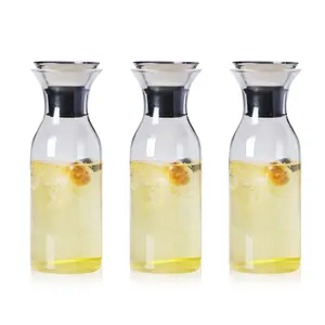 Bouteille d'infuseur de thé au lait glacé en verre de stockage portable en borosilicate de quantité minimale de commande bas