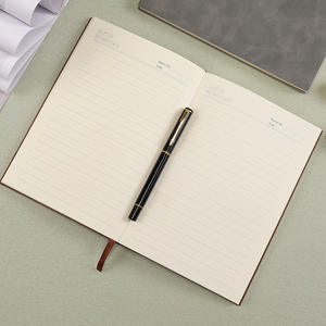 สมุดบันทึกธุรกิจหนังนิ่ม A5 พร้อมที่ใส่ปากกา เป็นมิตรกับสิ่งแวดล้อม สมุดบันทึกหนังขนาดเล็กสำหรับสำนักงาน B5  สามารถสั่งทำโลโก้ A6 ได้ - Product Image 2