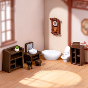Set de Decoración de Muebles en Miniatura para Casa de Muñecas, Accesorios DIY que Incluyen Comedor, Sala de Estar y Dormitorio, Juguetes - Product Image 4