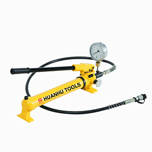 ปั๊มไฮดรอลิก HHB-700B 70 MPa ปั๊มน้ำมันแรงดันสูงแบบพกพาชนิดกระทำเดี่ยวแบบแมนนวลสำหรับเครื่องมือกระบอกสูบ - Product Image 1