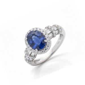 Bague personnalisée en or massif S925/10K/14K/18K/PT900 avec pierre précieuse ovale, diamant de laboratoire qualité VVS-VS, taille brillant, bijoux de mode - Product Image 1