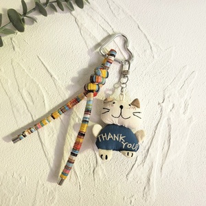 Llavero Portátil de Gato 3D de Tela Hecho a Mano con Diseño de Animal de Dibujos Animados para Niñas, Colgante Suave para Bolso de Mujer, Soporte para Monedas, Llavero de Agradecimiento - Product Image 2