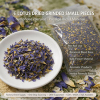 JULYHEALTH Grind Crushed Blue Lotus Dried Grinded Small Pieces Relaxing for Legal Pre-roll Nymphaea Caerulea