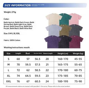 Nouvelle Collection 2026 – T-shirt Oversize en Coton Lavé 275g pour Homme, Manches Courtes, Style Couple, Idéal Été - Product Image 2