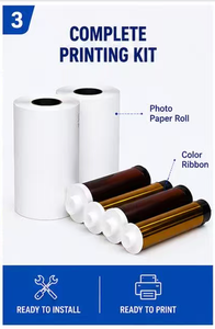 ชุดกระดาษภาพถ่ายแบบ Dye Sublimation ขนาด <span class=keywords><strong>4x6</strong></span> นิ้ว และชุดริบบิ้น ใช้ได้กับเครื่องพิมพ์ภาพความร้อน พิมพ์ภาพได้ 700 ภาพ แบบม้วน - Product Image 3