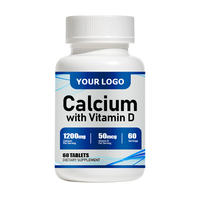 OEM Çok Satan Doğal Kalsiyum Tabletleri, Bağışıklık Desteği, Kemik Sağlığı, Enerji ve Sindirim Desteği için Vitamin D ile