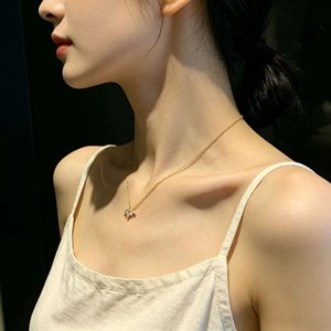 Collar de Moda para Mujer con Colgante de Circonita, Chapado en Oro de 18K PVD, con Circonitas en Forma de Flor, Collares con Dijes Versátiles y Modernos, Venta al por Mayor - Product Image 5