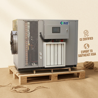 Déshydrateur de noix de coco à pompe à chaleur compatible solaire 250 kg, système hybride hors réseau pour zones côtières et rurales