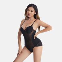 Body sculptant colombien pour femme, tailles S-XXL, avec corset bustier, entrejambe ouvert, respirant et sans couture