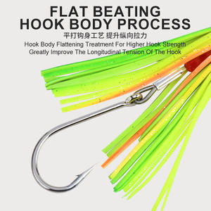 TEASER TR007 225MM Pluma de atún Plomo Jig Daisy Chain Rigged Big <span class=keywords><strong>Game</strong></span> Sets Venta al por mayor Aparejos de pesca Trolling Señuelo de pesca - Product Image 4