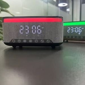 <b>Led</b> Display <b>Clock</b> Alarm <b>Clock</b> 15W Wireless Charging Speaker Bluetooth Mini Speaker With White Noise Function - Product Image 2