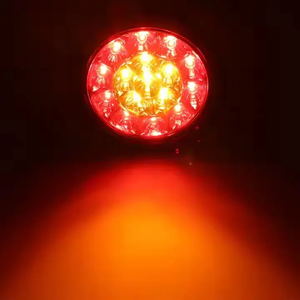 Lámpara LED Redonda para Camión, 16 LED Rojos, Doble Color, 24V 65W 8000 Lúmenes, H4, Universal para Camión y Auto - Product Image 5