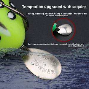 Leurre de pêche grenouille flottant 7,6g, 5 pièces, 5 couleurs, pour la pêche au snakehead, leurre souple avec cuillère, longue portée, leurre réaliste - Product Image 4