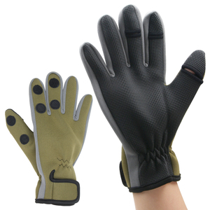 Gants de pêche thermiques imperméables en néoprène respirant avec grip texturé pour l'hiver - Product Image 1