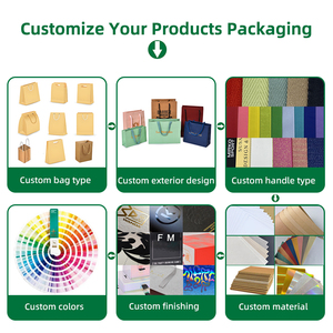 Bolsas de Papel Kraft de Lujo Reutilizables Ecológicas Hechas a Máquina en Fábrica, con Logotipo Personalizado, Bolsas de Papel Recubierto Impresas Personalizadas - Product Image 5