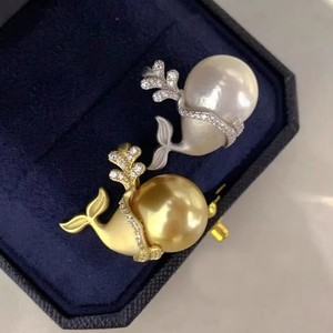 Accesorios 31093DIY, Hebilla de Plata S925 para Colgante con Cuentas Redondas de 11-13 mm, Soporte Vacío para Colgante de Collar con Diseño de Ballena - Product Image 1