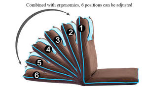 كرسي أرضي مريح للمساحات الخارجية مع مسند ظهر، قابل للطي ودعم ظهر قابل للتعديل - Product Image 4
